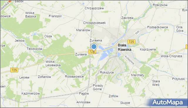 mapa Rokszyce Stare, Rokszyce Stare na mapie Targeo